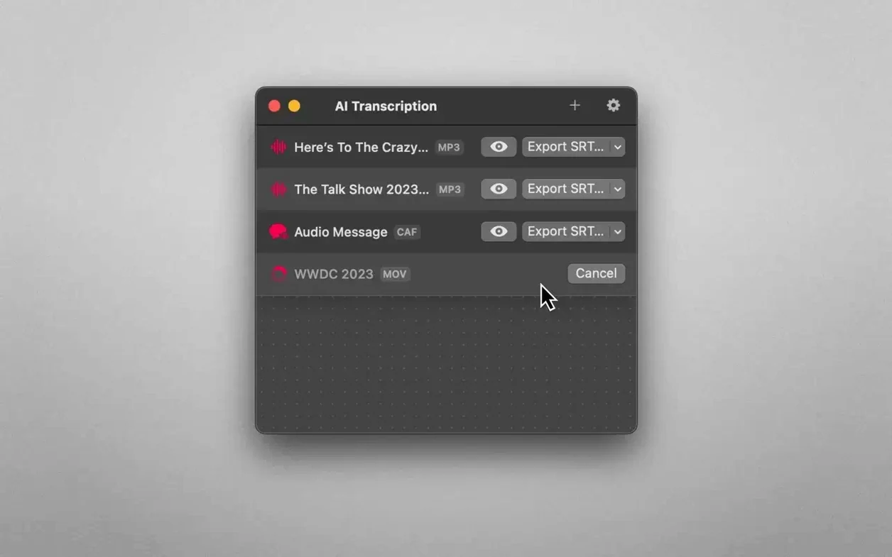 AI Transcription close-up 2