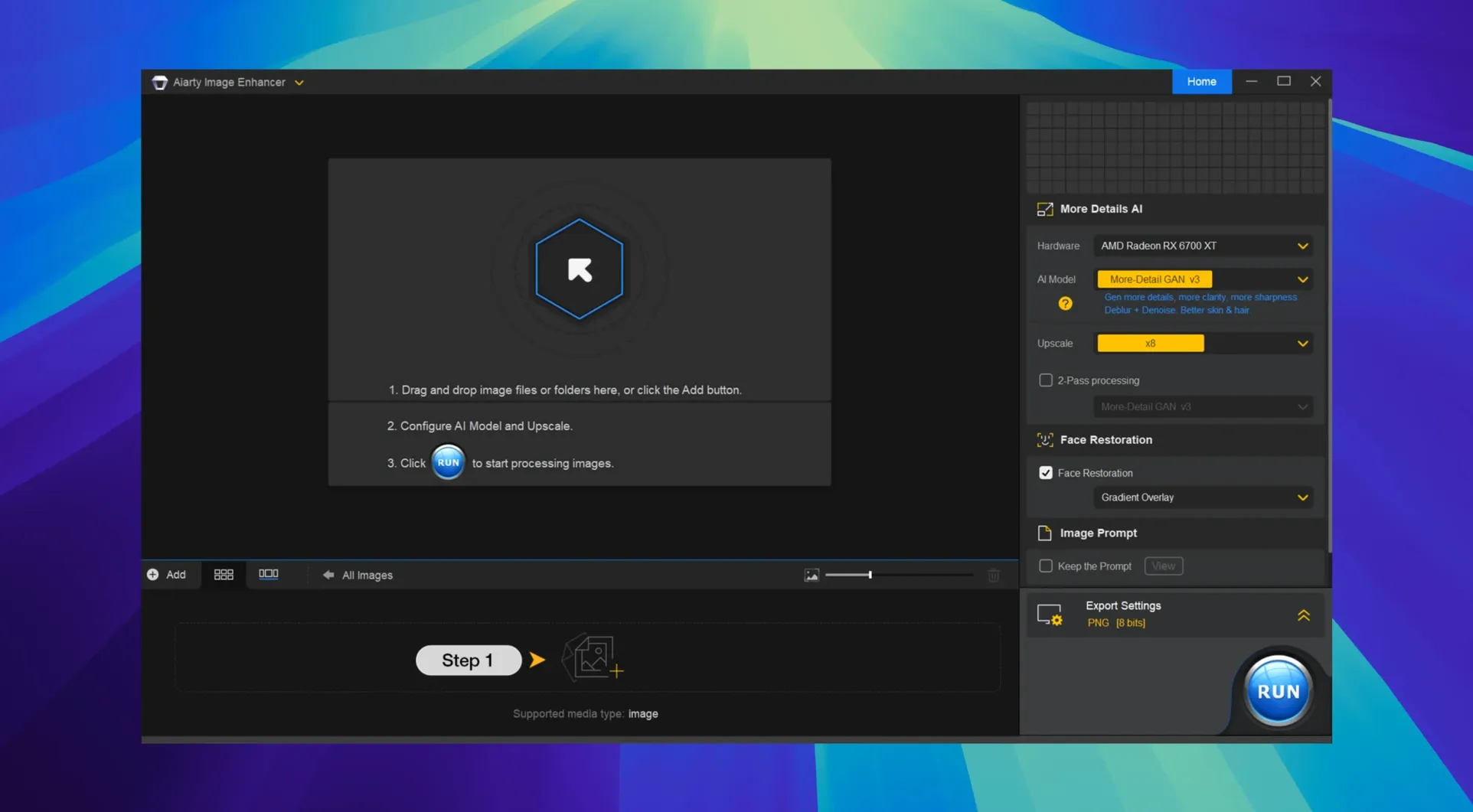 Aiarty Image Enhancer — glimpse 1 aiarty image enhancer for mac — first screen