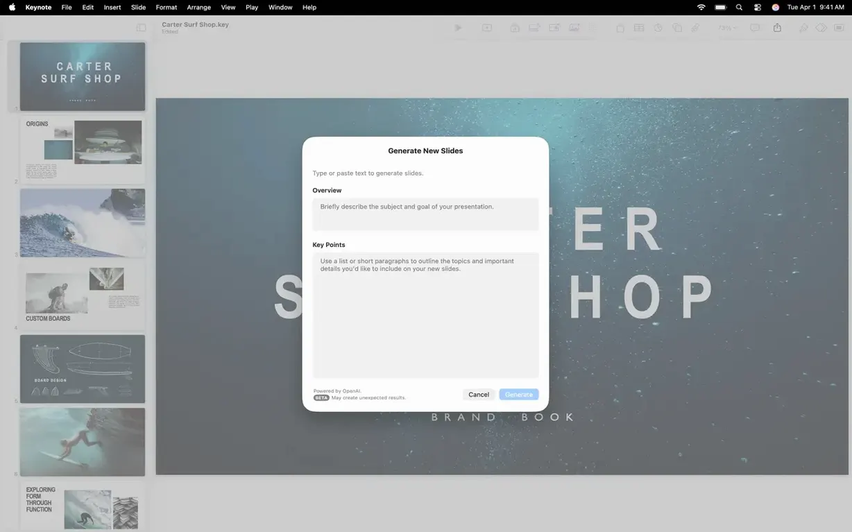 Apple Keynote visual 3 Apple Keynote close-up 3