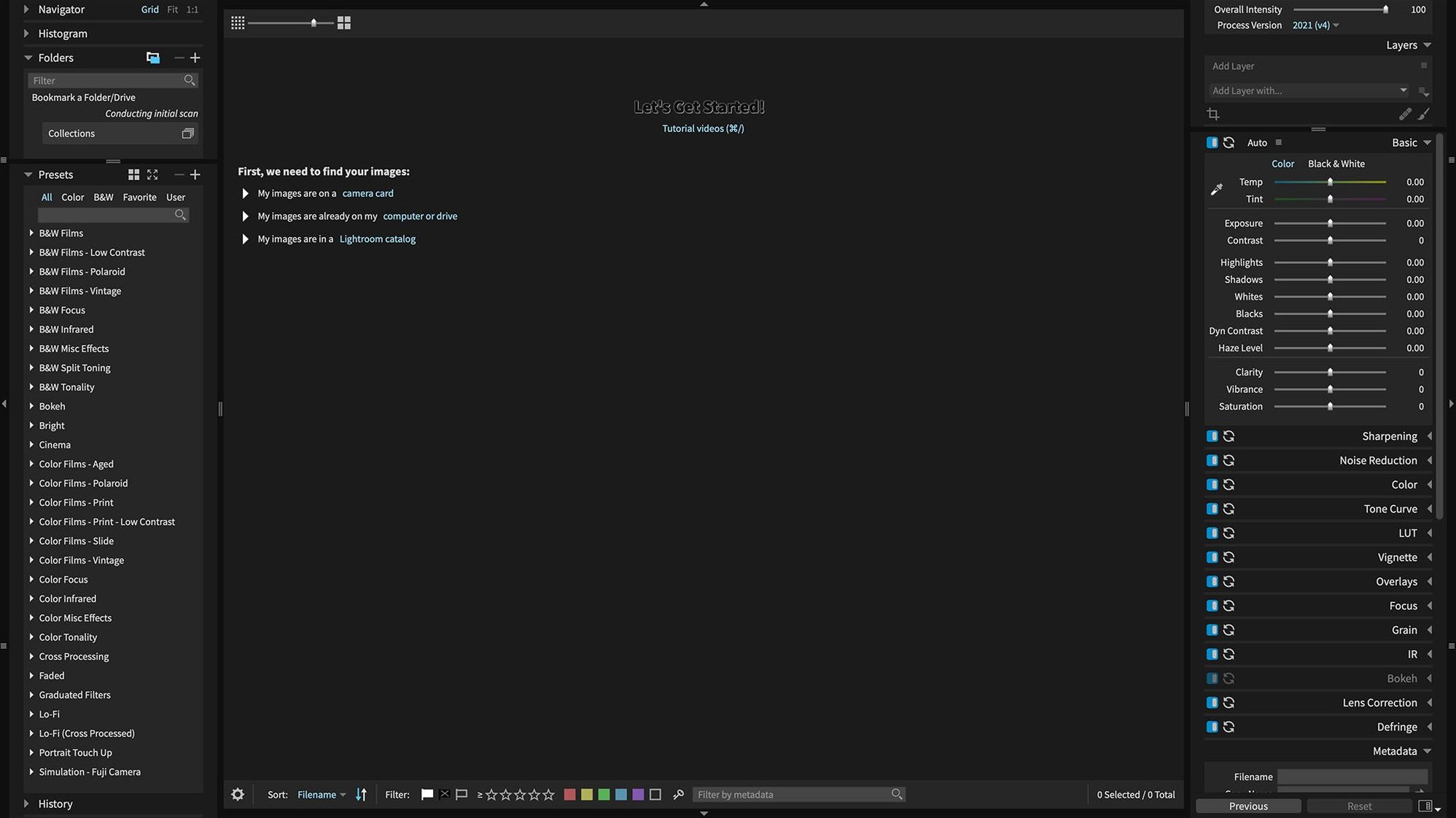 Exposure X7 — glimpse 1 exposure download — first screen