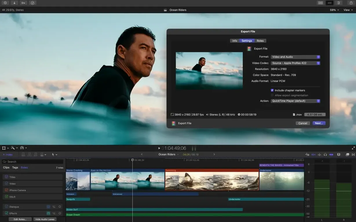 Final Cut Pro visual 7 Final Cut Pro close-up 7