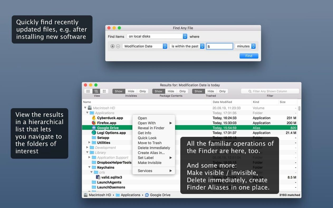 Find Any File visual 2 Find Any File close-up 2