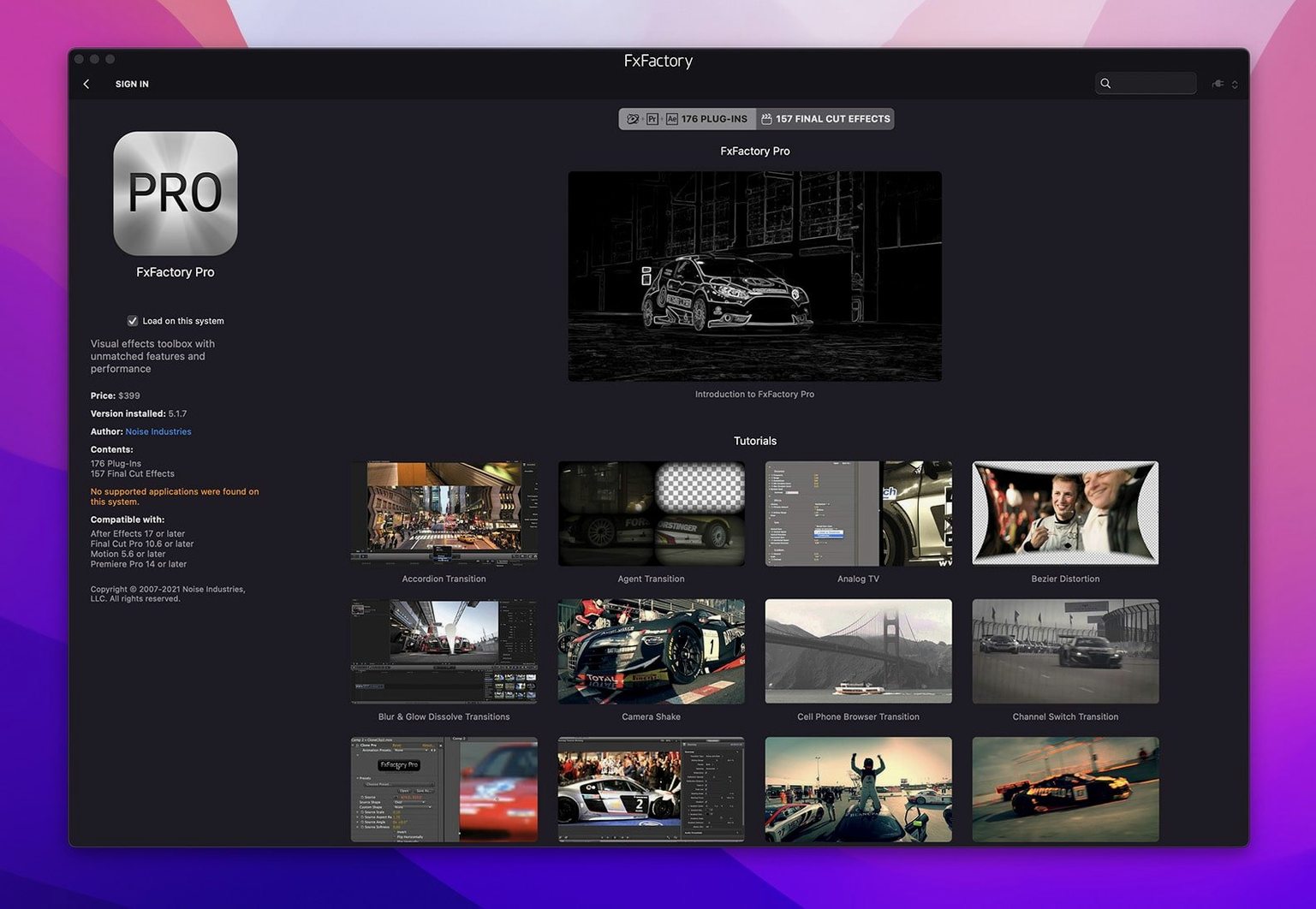 FxFactory Pro — glimpse 2 FxFactory Pro usage, image 2