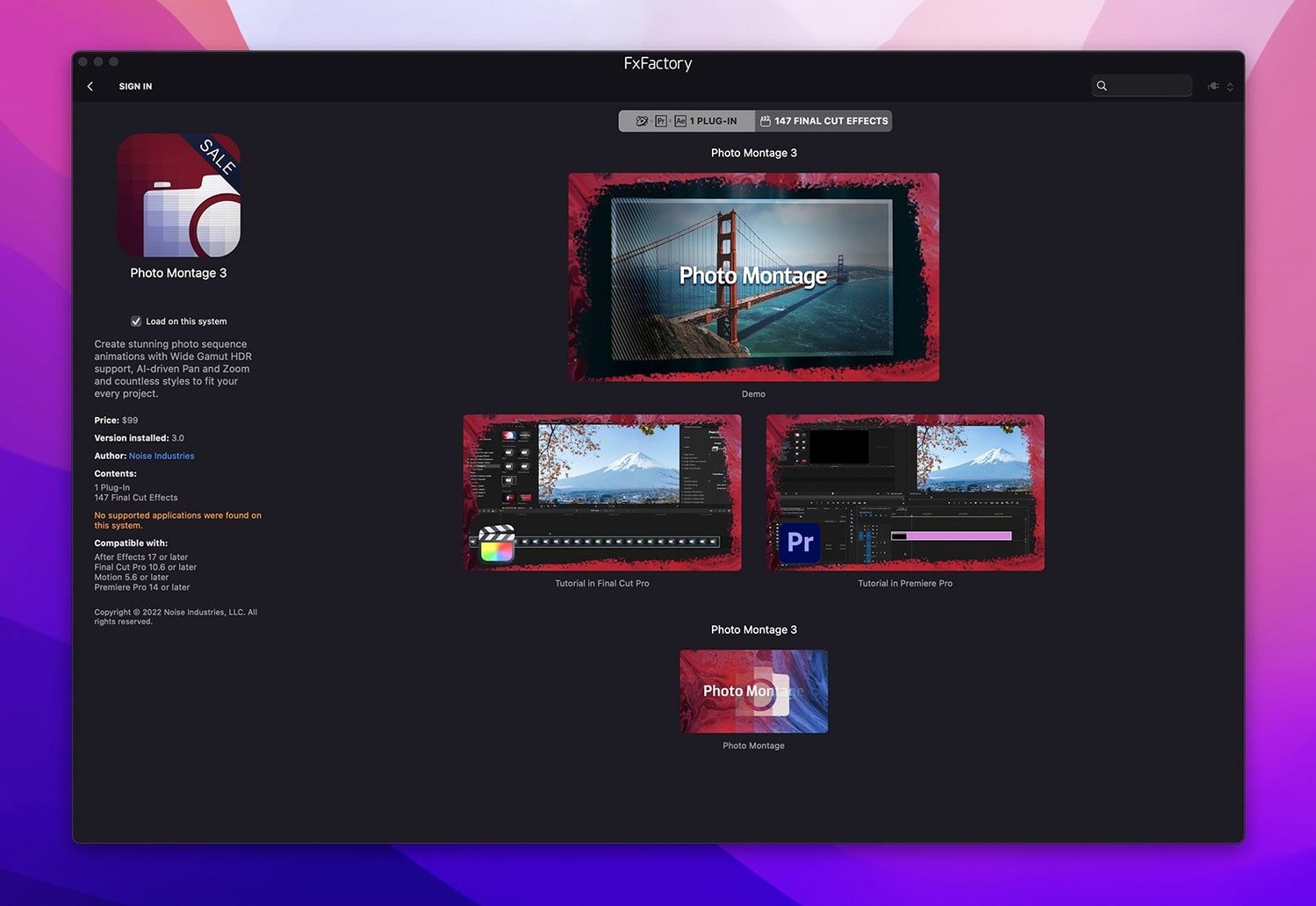 FxFactory Pro — glimpse 3 FxFactory Pro usage, image 3
