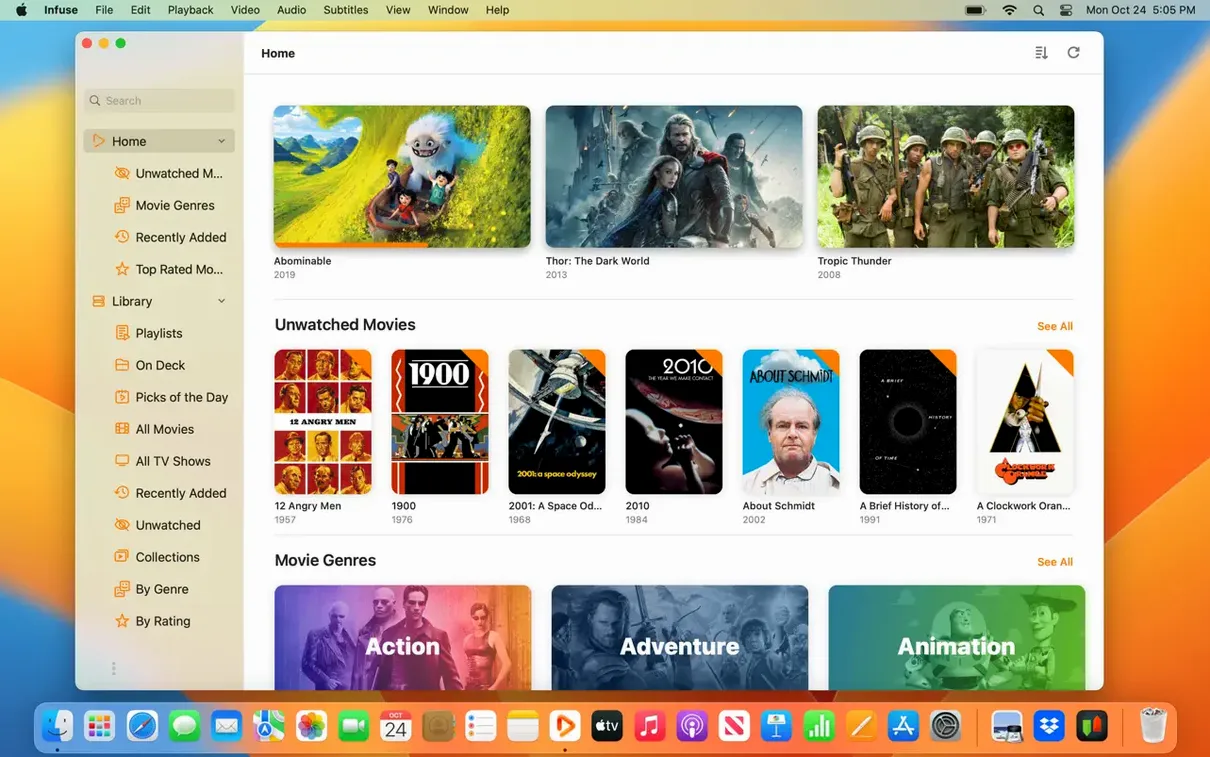 Infuse Pro — glimpse 1 infuse download — first screen