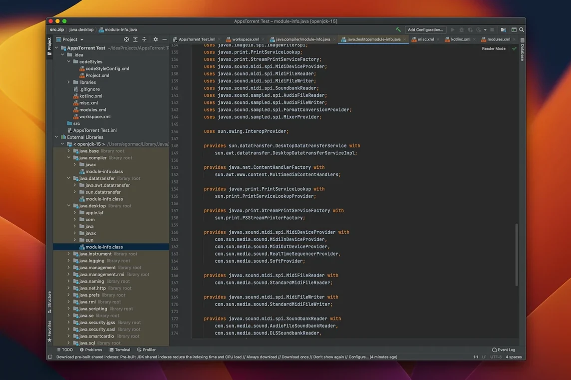 Intellij IDEA visual 1 intellij idea torrent macos — first screen