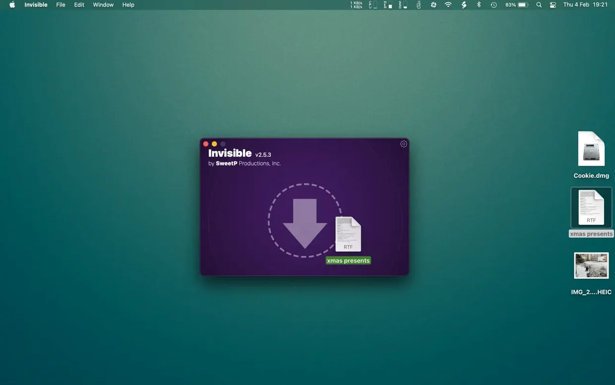 invisible macos free — first screen