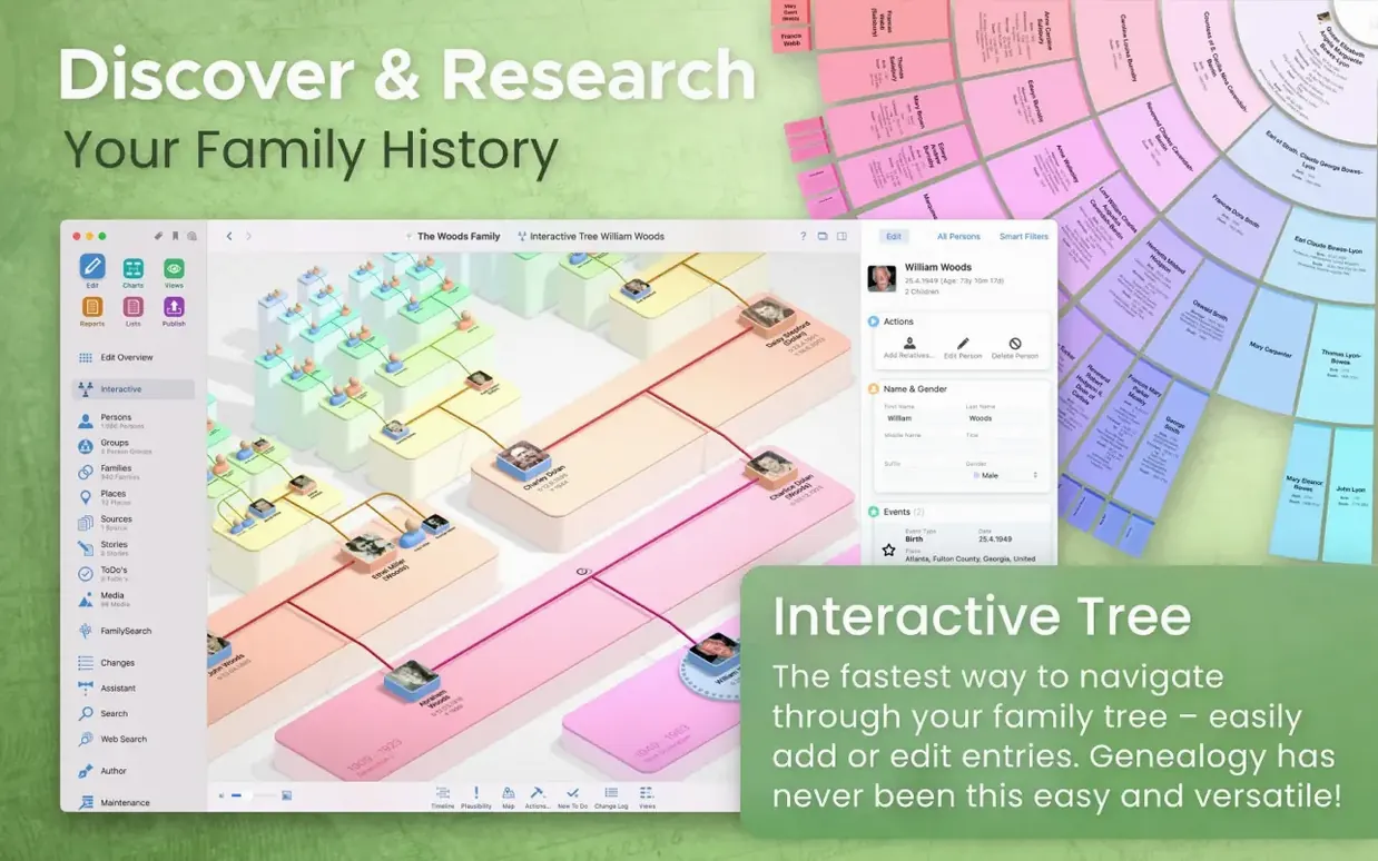 MacFamilyTree visual 1 macfamilytree 11 torrent — first screen