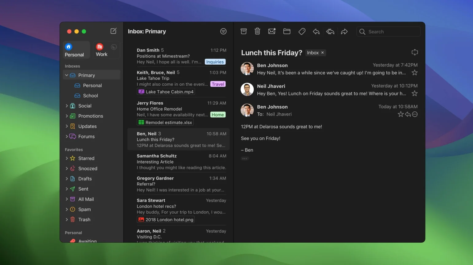 mimestream download — first screen