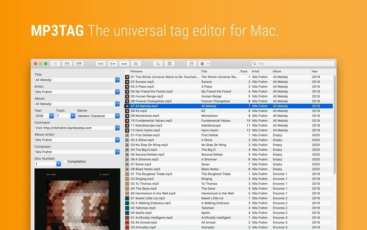 Mp3tag — glimpse 1 mp3tag free mac — first screen