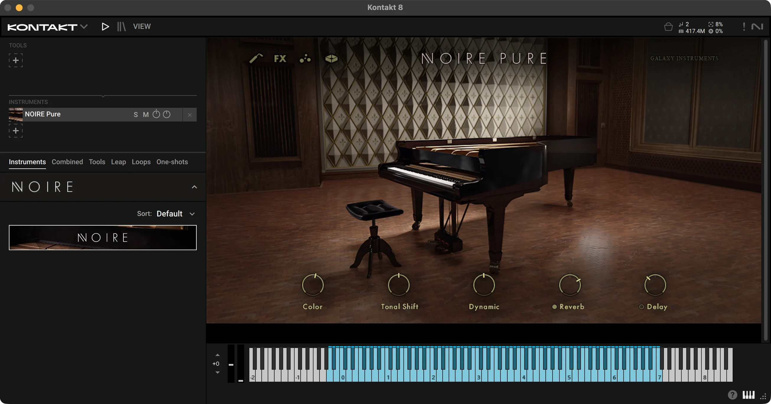 Native Instruments Noire KONTAKT — glimpse 1 native instruments noire kontakt mac download — first screen