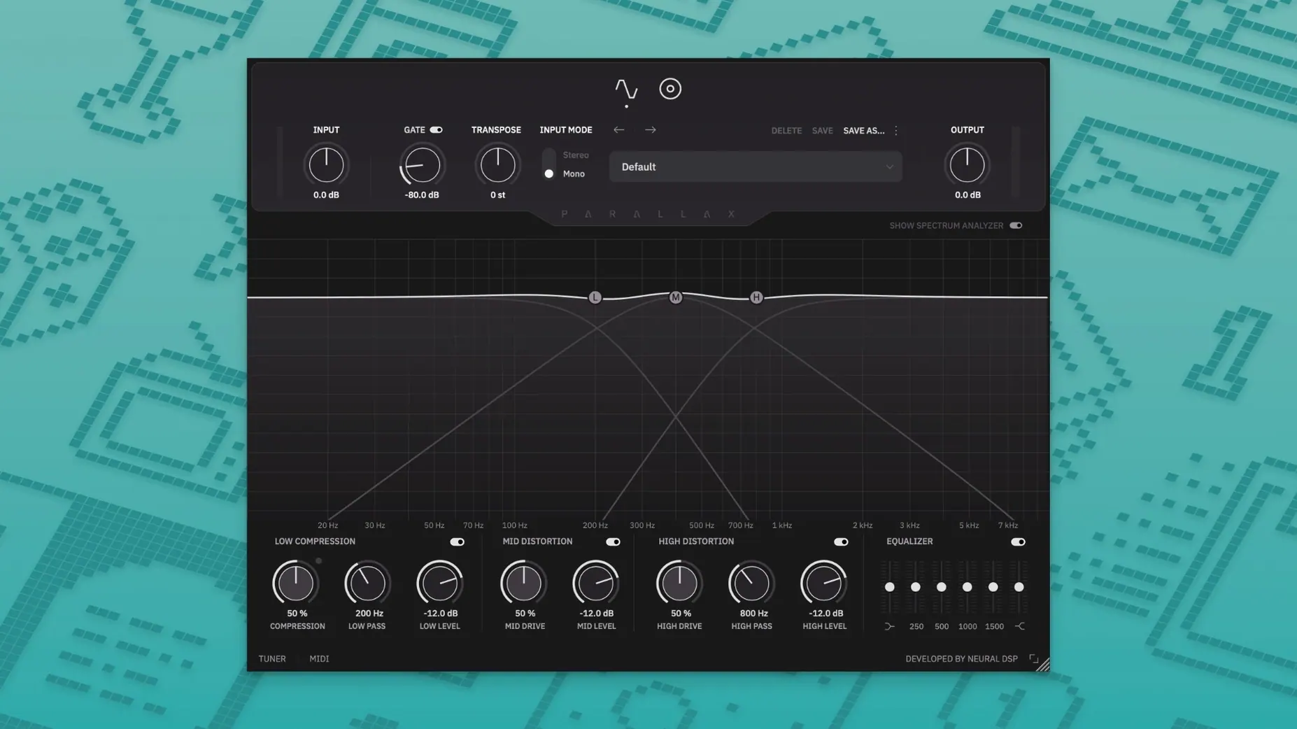 Neural DSP Parallax X — glimpse 1 neural dsp flare — first screen