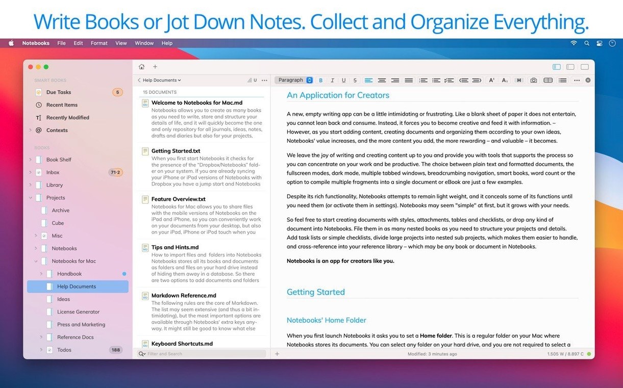 Notebooks visual 1 notebooks mac download — first screen