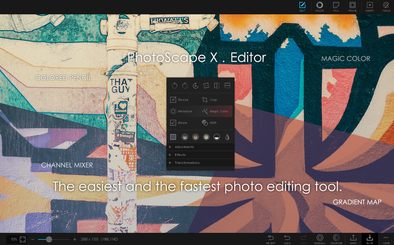 PhotoScape X Pro — glimpse 1 Overview of PhotoScape X Pro — photoscape x