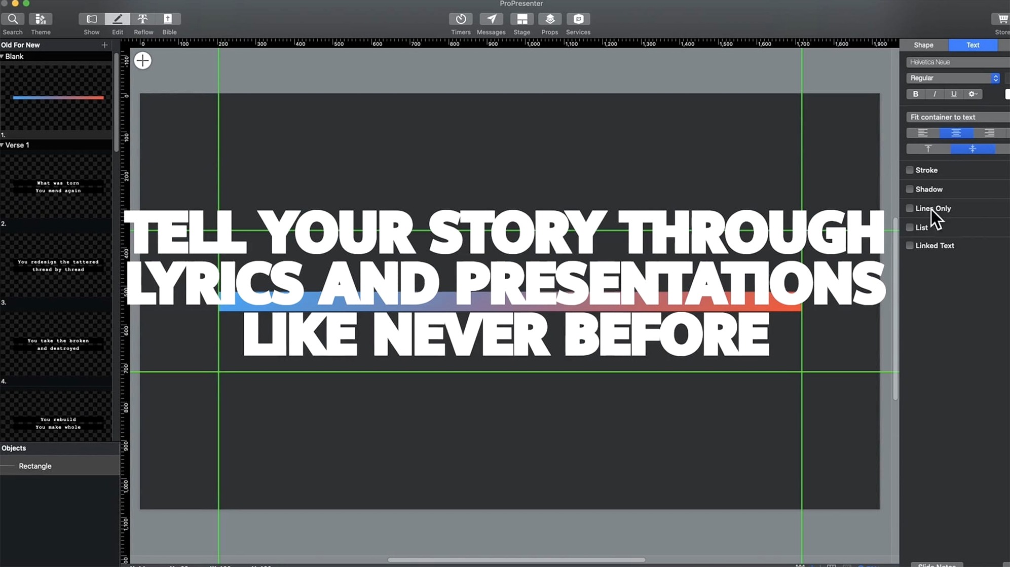 ProPresenter usage, image 2