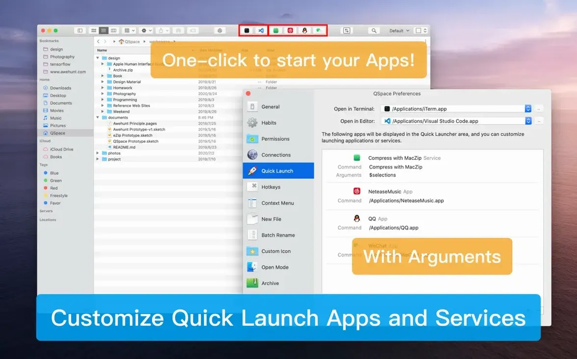 QSpace Pro visual 1 qspace pro macos free — first screen