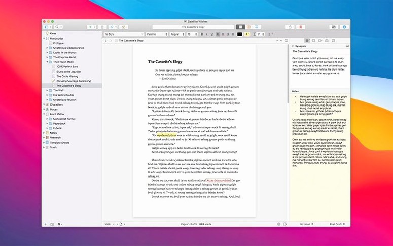 Scrivener visual 1 Overview of Scrivener — scrivener crack mac