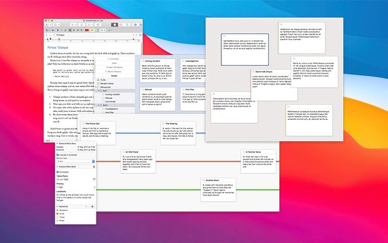 Scrivener visual 4 Scrivener close-up 4