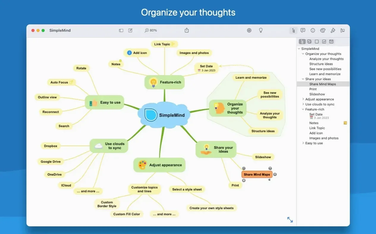 SimpleMind Pro visual 1 simplemind pro mac download — first screen