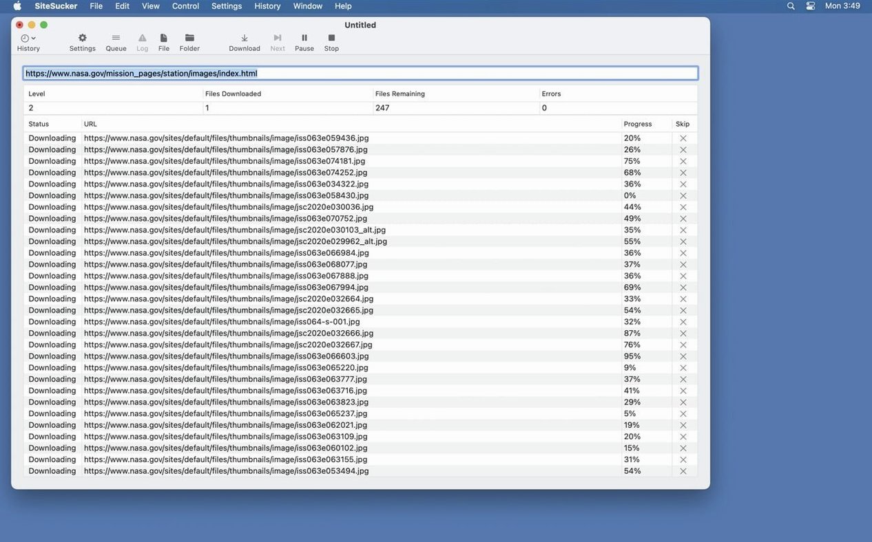 SiteSucker Pro visual 1 sitesucker pro — first screen