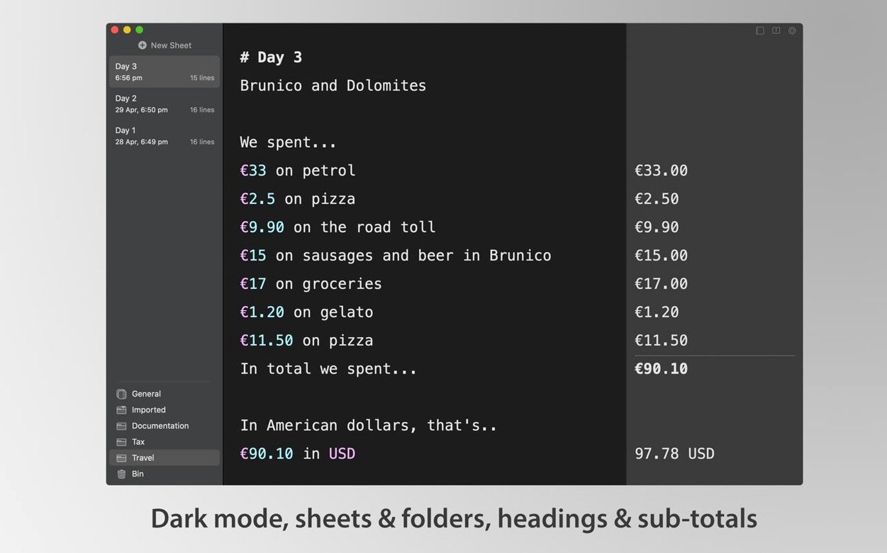 Soulver 3 usage, image 3