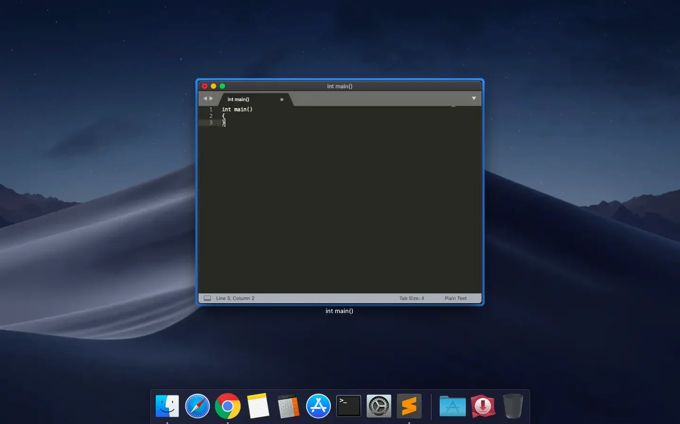 sublime text key — first screen