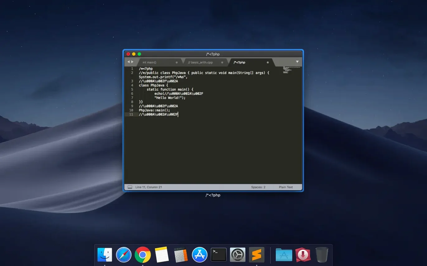 Sublime Text close-up 3