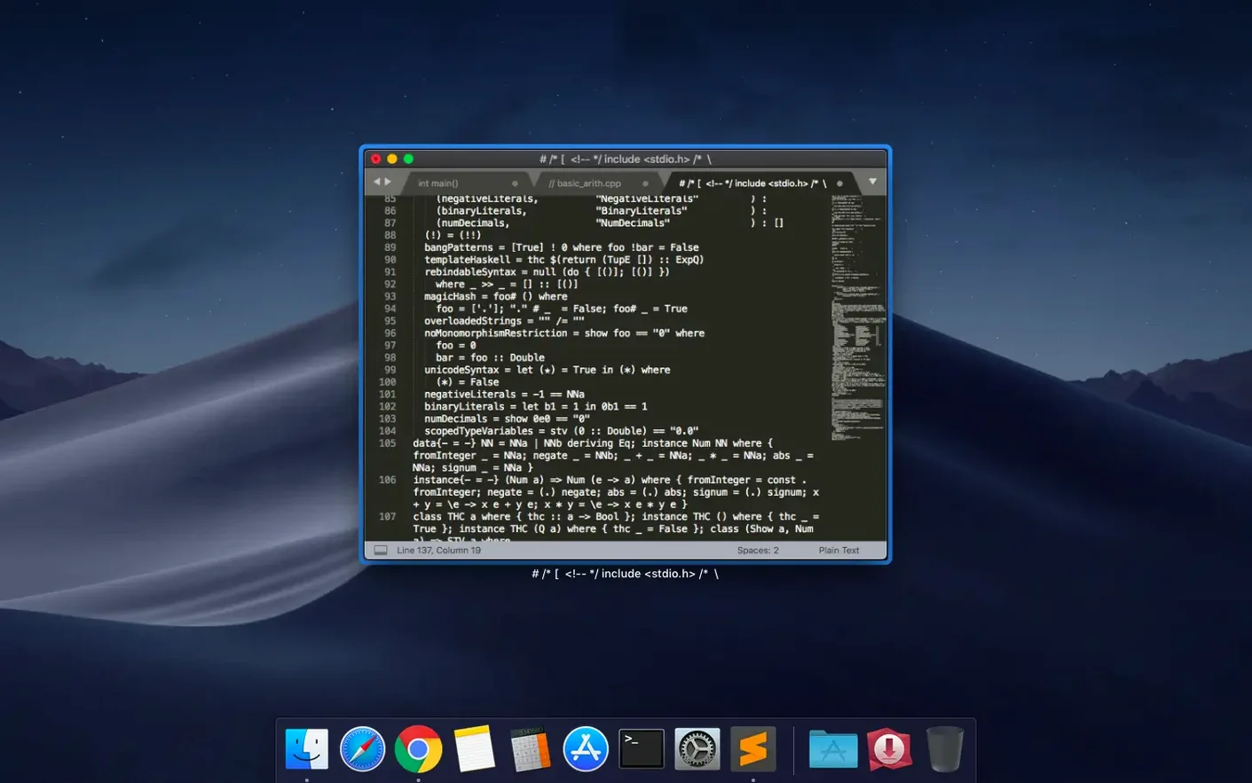 Sublime Text close-up 4