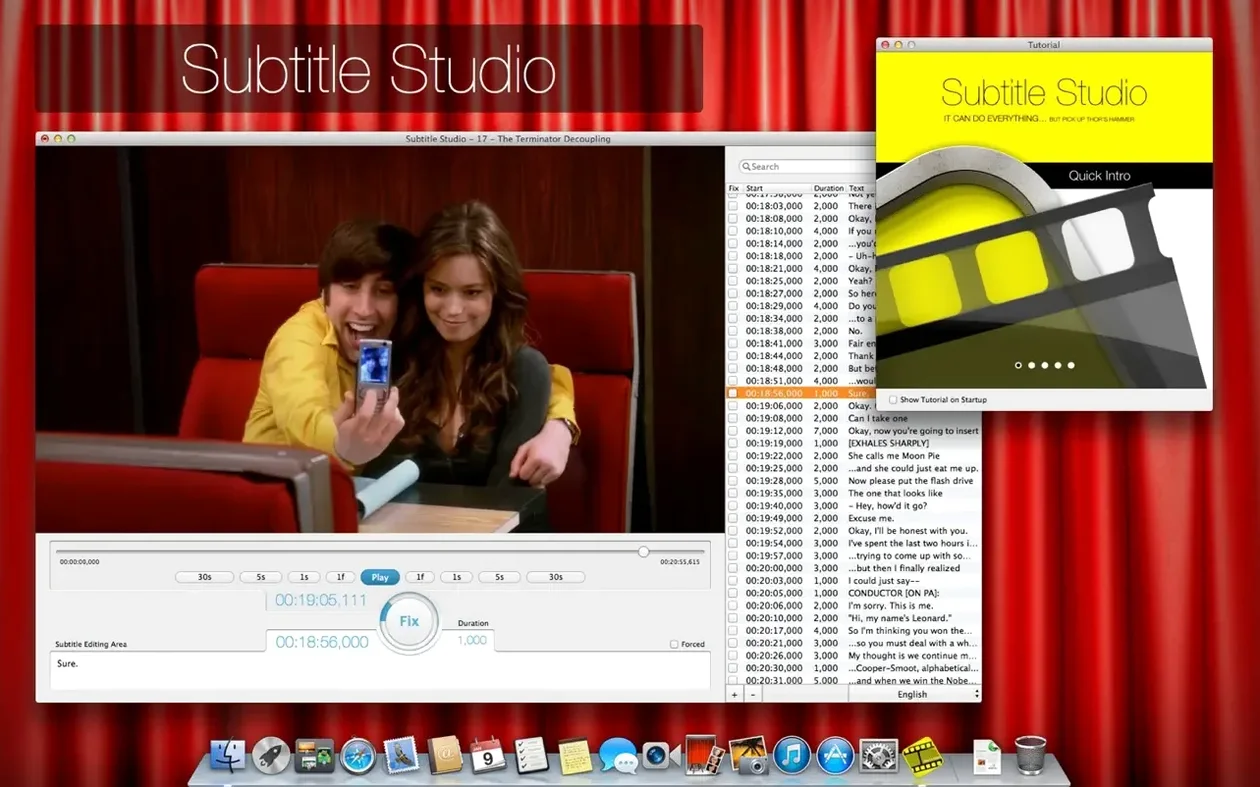 subtitle studio mac download — first screen