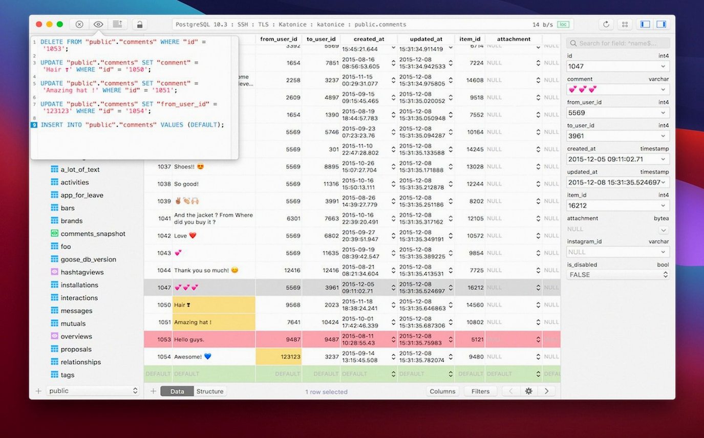 TablePlus close-up 4