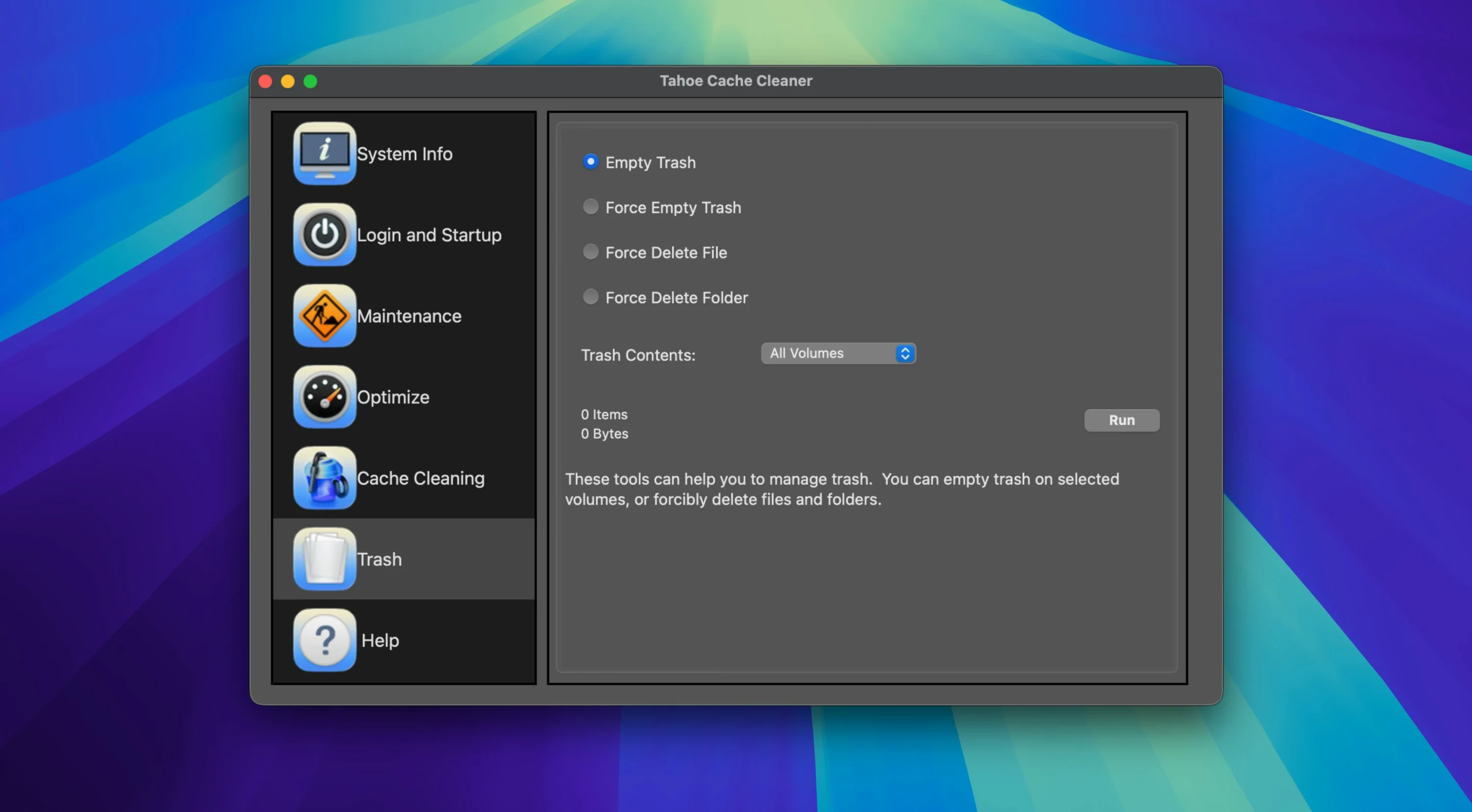 Tahoe Cache Cleaner — glimpse 6 Tahoe Cache Cleaner usage, image 6