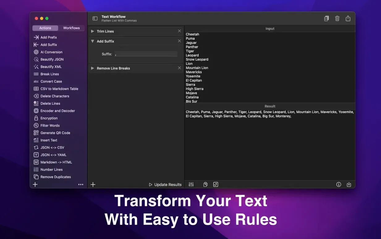 Text Workflow — glimpse 1 text workflow torrent macos — first screen