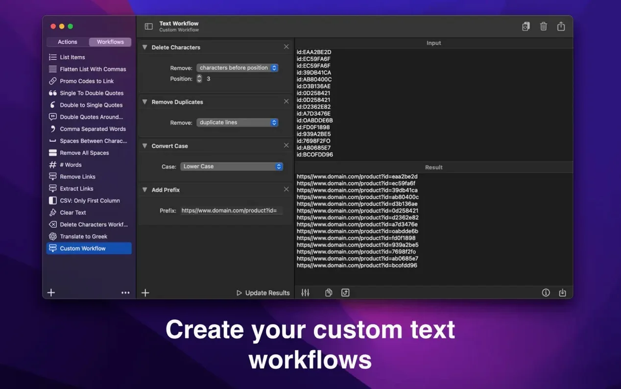 Text Workflow — glimpse 2 Text Workflow usage, image 2