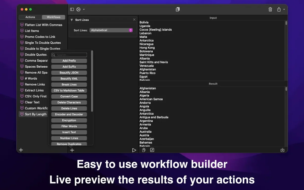 Text Workflow — glimpse 3 Text Workflow usage, image 3