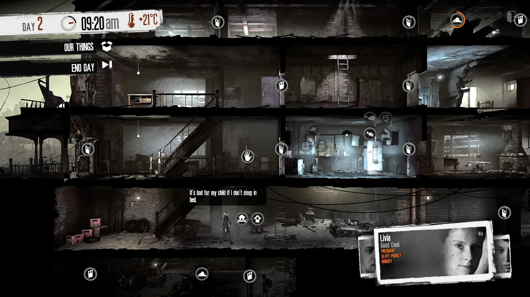 This War of Mine: Final Cut — glimpse 3 This War of Mine: Final Cut usage, image 3