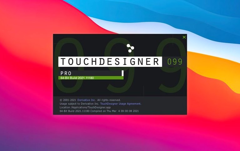 TouchDesigner visual 1 touchdesigner mac download — first screen