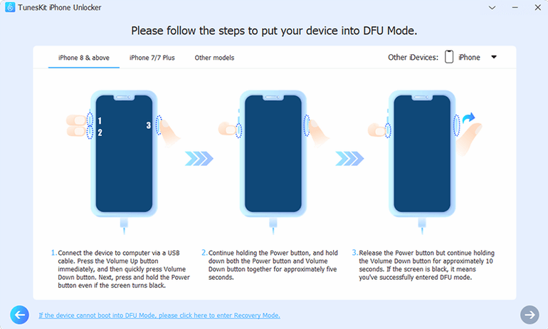TunesKit iPhone Unlocker — glimpse 2 TunesKit iPhone Unlocker usage, image 2