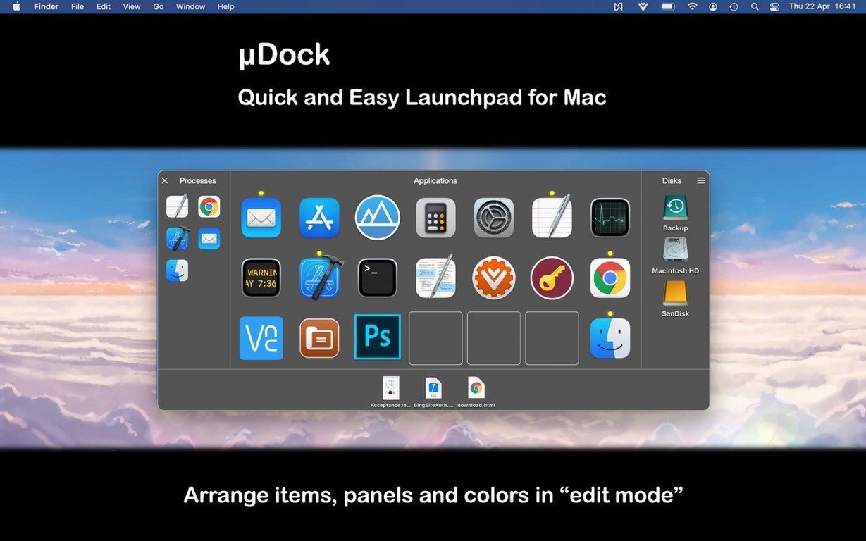 uDock visual 2 uDock close-up 2
