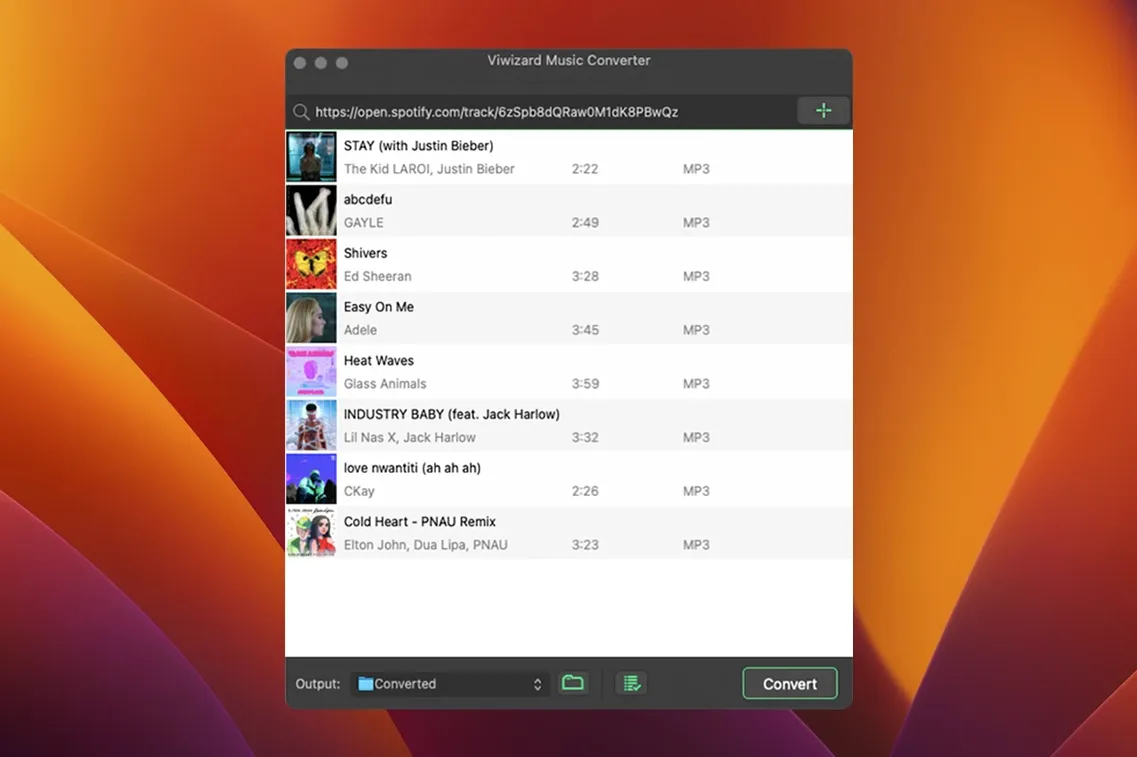 viwizard spotify music converter — first screen