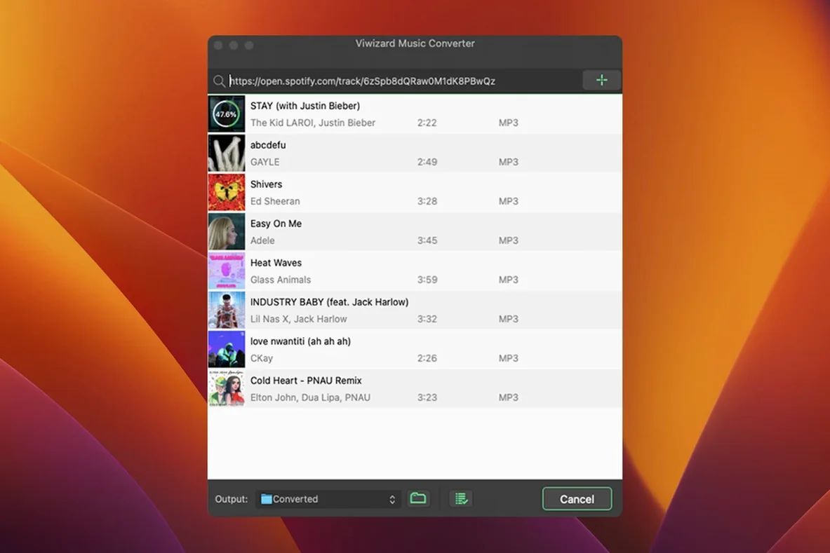 ViWizard Spotify Music Converter usage, image 3