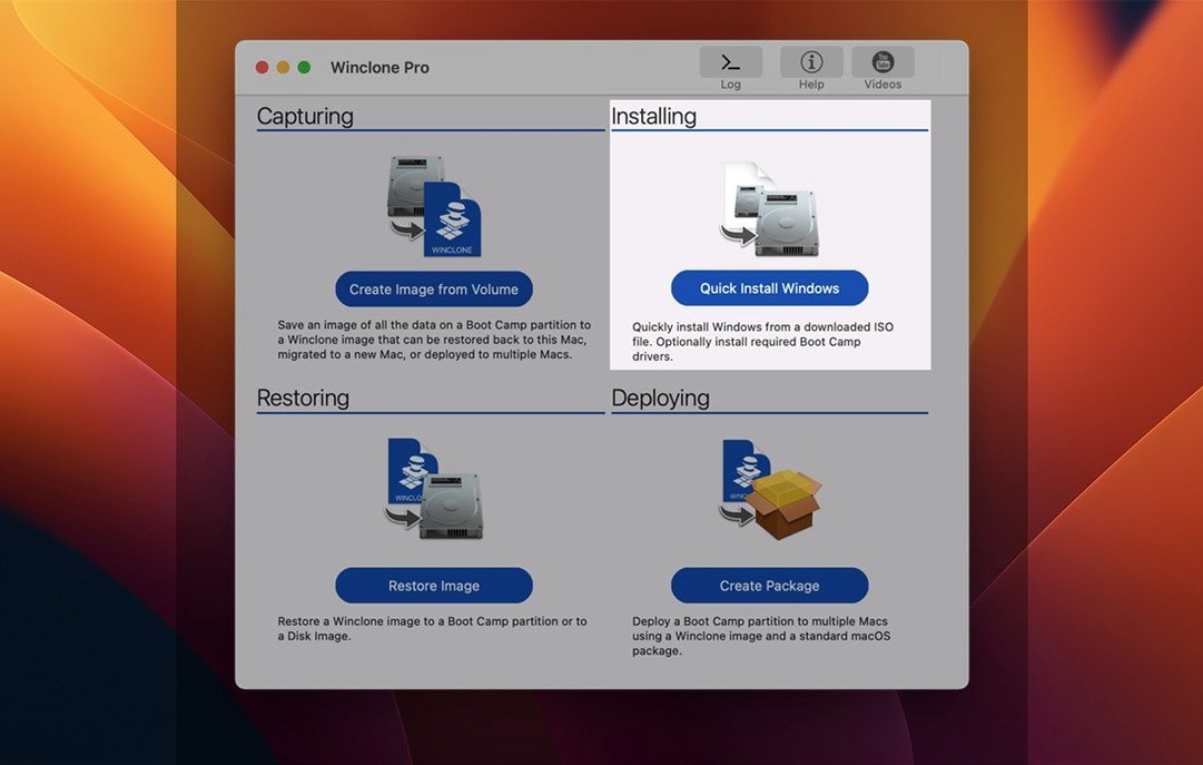 Winclone Pro usage, image 3