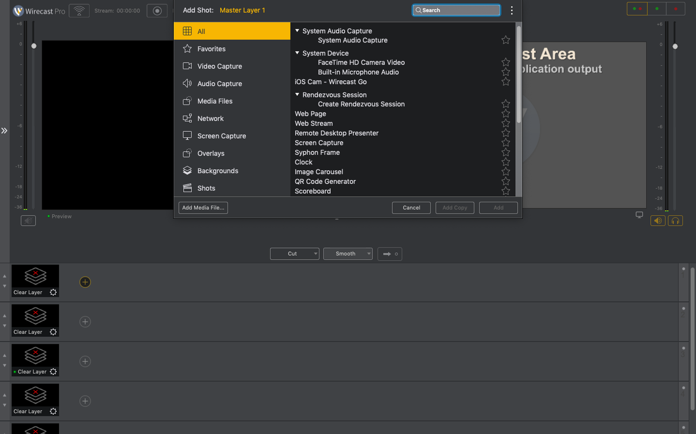 Wirecast Pro close-up 2